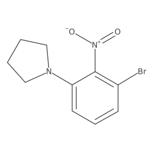 6-Bromo-2-(pyrrolidin-1-yl)nitrobenzene结构式