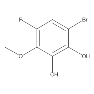 6-Bromo-4-fluoro-3-methoxybenzene-1,2-diol Structure