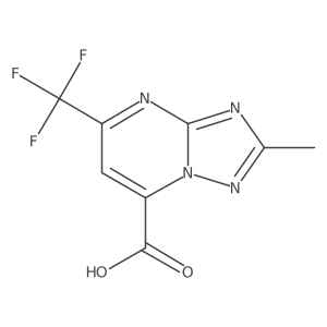 2-Methyl-5-(trifluoromethyl)-[1,2,4]triazolo[1,5-a]pyrimidine-7-carboxylic acid Structure