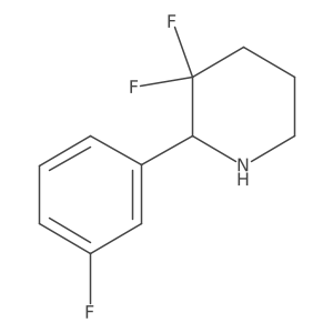 3,3-Difluoro-2-(3-fluorophenyl)piperidine Structure