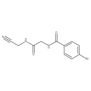 2-[(4-bromophenyl)formamido]-N-(cyanomethyl)acetamide Structure