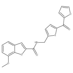 N-((5-(furan-2-carbonyl)thiophen-2-yl)methyl)-7-methoxybenzofuran-2-carboxamide Structure