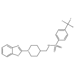 N-((1-(benzo[d]oxazol-2-yl)piperidin-4-yl)methyl)-4-(trifluoromethyl)benzenesulfonamide Structure