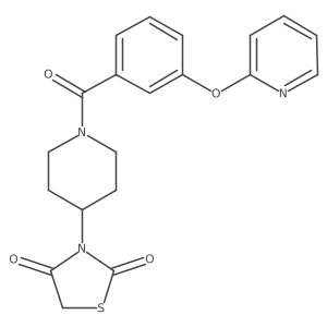 3-(1-(3-(Pyridin-2-yloxy)benzoyl)piperidin-4-yl)thiazolidine-2,4-dione结构式