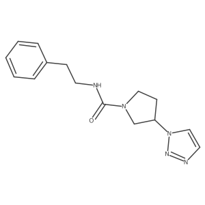 N-phenethyl-3-(1H-1,2,3-triazol-1-yl)pyrrolidine-1-carboxamide Structure