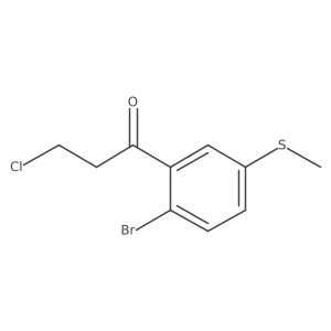 1-(2-Bromo-5-(methylthio)phenyl)-3-chloropropan-1-one Structure