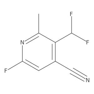 4-Cyano-3-(difluoromethyl)-6-fluoro-2-methylpyridine结构式