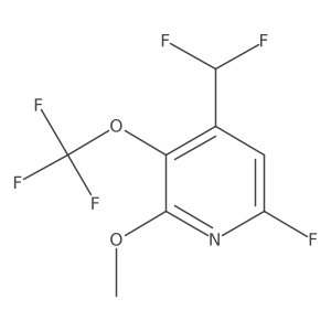 4-(Difluoromethyl)-6-fluoro-2-methoxy-3-(trifluoromethoxy)pyridine Structure