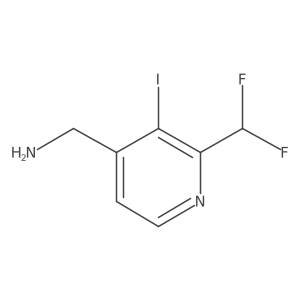 (2-(Difluoromethyl)-3-iodopyridin-4-yl)methanamine Structure