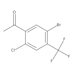 5'-Bromo-2'-chloro-4'-(trifluoromethyl)acetophenone结构式