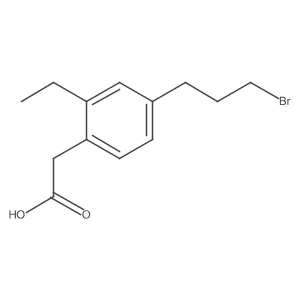 2-(4-(3-Bromopropyl)-2-ethylphenyl)acetic acid Structure