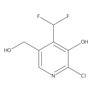 2-Chloro-4-(difluoromethyl)-5-(hydroxymethyl)pyridin-3-ol结构式