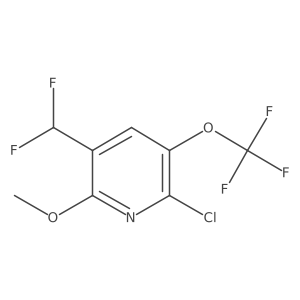 2-Chloro-5-(difluoromethyl)-6-methoxy-3-(trifluoromethoxy)pyridine Structure
