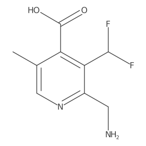 2-(Aminomethyl)-3-(difluoromethyl)-5-methylpyridine-4-carboxylic acid结构式