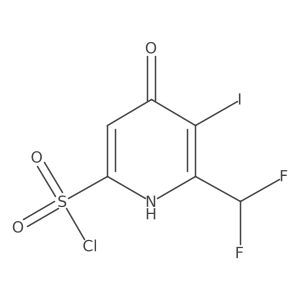 2-(Difluoromethyl)-4-hydroxy-3-iodopyridine-6-sulfonyl chloride Structure