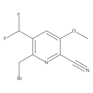 2-(Bromomethyl)-6-cyano-3-(difluoromethyl)-5-methoxypyridine Structure