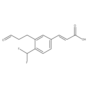 3-(4-(Difluoromethyl)-3-(3-oxopropyl)phenyl)acrylic acid结构式