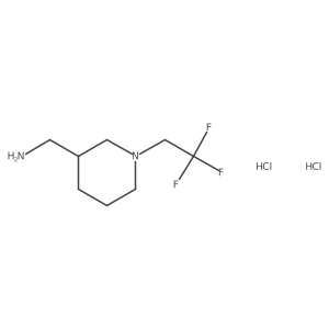 [1-(2,2,2-Trifluoroethyl)piperidin-3-yl]methanamine dihydrochloride结构式