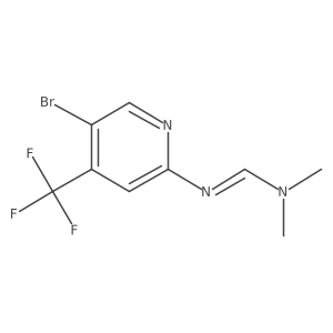 (E)-N'-(5-Bromo-4-(trifluoromethyl)pyridin-2-YL)-N,N-dimethylformimidamide结构式