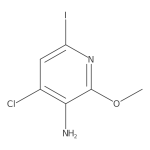 4-Chloro-6-iodo-2-methoxy-3-pyridinamine结构式
