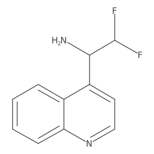 2,2-Difluoro-1-(quinolin-4-yl)ethan-1-amine结构式