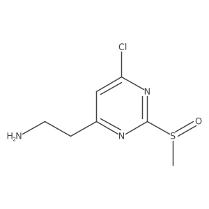 2-(6-Chloro-2-(methylsulfinyl)pyrimidin-4-yl)ethanamine结构式