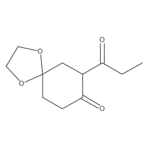 7-Propanoyl-1,4-dioxaspiro[4.5]decan-8-one结构式