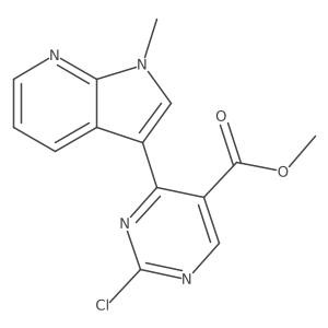 Methyl 2-chloro-4-(1-methyl-1H-pyrrolo[2,3-b]pyridin-3-yl)pyrimidine-5-carboxylate结构式