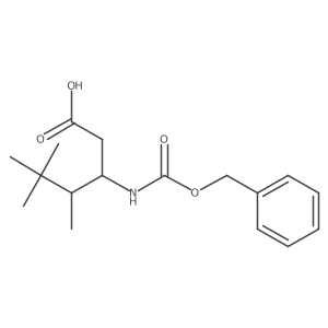 (3R)-3-{[(benzyloxy)carbonyl]amino}-4,5,5-trimethylhexanoic acid结构式