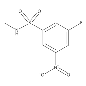 3-fluoro-N-methyl-5-nitrobenzene-1-sulfonamide结构式