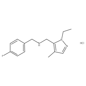 1-(1-ethyl-4-methyl-1H-pyrazol-5-yl)-N-(4-fluorobenzyl)methanamine结构式