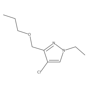 4-chloro-1-ethyl-3-(propoxymethyl)-1H-pyrazole结构式