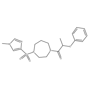 1-(4-((1-methyl-1H-imidazol-4-yl)sulfonyl)-1,4-diazepan-1-yl)-2-phenoxypropan-1-one Structure