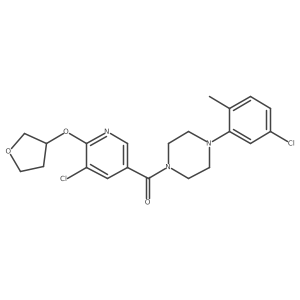 (4-(5-Chloro-2-methylphenyl)piperazin-1-yl)(5-chloro-6-((tetrahydrofuran-3-yl)oxy)pyridin-3-yl)methanone结构式