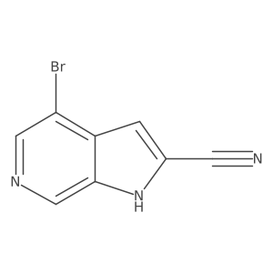 4-Bromo-1H-pyrrolo[2,3-c]pyridine-2-carbonitrile结构式
