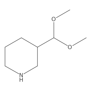 3-(Dimethoxymethyl)piperidine结构式