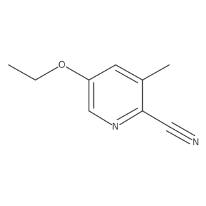 5-Ethoxy-3-methylpicolinonitrile结构式