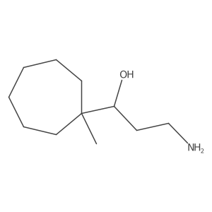 3-Amino-1-(1-methylcycloheptyl)propan-1-ol Structure