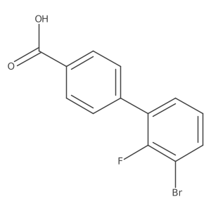 4-(3-Bromo-2-fluorophenyl)benzoic acid结构式