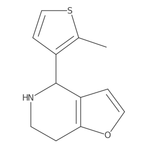 4-(2-methylthiophen-3-yl)-4H,5H,6H,7H-furo[3,2-c]pyridine结构式