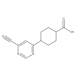1-(6-Cyano-4-pyrimidinyl)piperidine-4-carboxylic Acid结构式