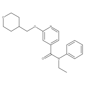N-ethyl-N-phenyl-2-((tetrahydro-2H-pyran-4-yl)methoxy)isonicotinamide Structure