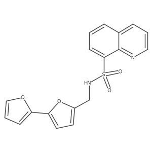 N-([2,2'-bifuran]-5-ylmethyl)quinoline-8-sulfonamide结构式