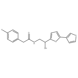 2-(4-fluorophenyl)-N-(2-hydroxy-2-(5-(thiophen-3-yl)furan-2-yl)ethyl)acetamide Structure