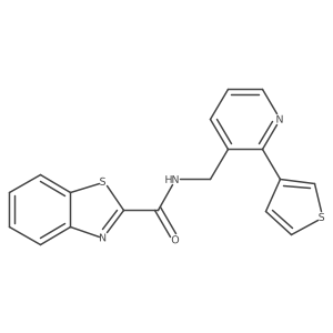 N-((2-(thiophen-3-yl)pyridin-3-yl)methyl)benzo[d]thiazole-2-carboxamide Structure