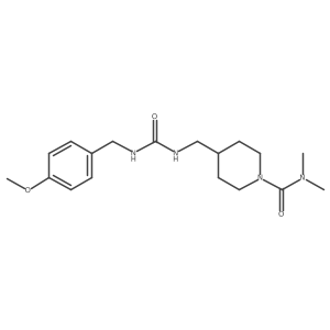 4-((3-(4-methoxybenzyl)ureido)methyl)-N,N-dimethylpiperidine-1-carboxamide结构式