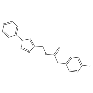 2-(4-fluorophenyl)-N-((1-(pyridin-4-yl)-1H-1,2,3-triazol-4-yl)methyl)acetamide结构式