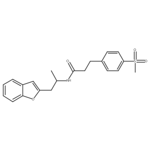 N-(1-(benzofuran-2-yl)propan-2-yl)-3-(4-(methylsulfonyl)phenyl)propanamide Structure