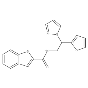N-(2-(furan-2-yl)-2-(1H-pyrazol-1-yl)ethyl)benzo[b]thiophene-2-carboxamide Structure
