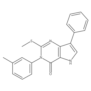 2-(methylthio)-7-phenyl-3-(m-tolyl)-3H-pyrrolo[3,2-d]pyrimidin-4(5H)-one Structure